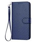 For Tecno Camon 30 Pro YX0070 Carbon Fiber Buckle Leather Phone Case with Lanyard(Royal Blue) - 2