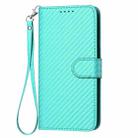 For Tecno Pova 6 Neo 5G / Spark 30 5G YX0070 Carbon Fiber Buckle Leather Phone Case with Lanyard(Light Blue) - 2