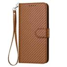 For Tecno Pova 6 Neo 5G / Spark 30 5G YX0070 Carbon Fiber Buckle Leather Phone Case with Lanyard(Coffee) - 2