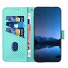 For Infinix Smart 8 Pro YX0070 Carbon Fiber Buckle Leather Phone Case with Lanyard(Light Blue) - 3