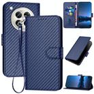 For Infinix Zero 40 4G / Zero 40 5G YX0070 Carbon Fiber Buckle Leather Phone Case with Lanyard(Royal Blue) - 1