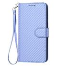 For Infinix Hot 50 Pro+ 4G YX0070 Carbon Fiber Buckle Leather Phone Case with Lanyard(Light Purple) - 2