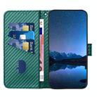 For Infinix Hot 10T / Hot 10s YX0070 Carbon Fiber Buckle Leather Phone Case with Lanyard(Dark Green) - 3