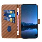 For Infinix Hot 12i YX0070 Carbon Fiber Buckle Leather Phone Case with Lanyard(Coffee) - 3