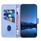 For Infinix Hot 50 Pro 4G YX0070 Carbon Fiber Buckle Leather Phone Case with Lanyard(Light Purple) - 3
