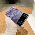 For Samsung Galaxy Z Flip3 / Flip4 Creative Porcelain Painting PC Full Coverage Fold Shockproof Phone Case(Purple) - 2