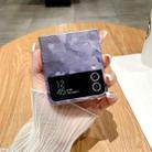 For Samsung Galaxy Z Flip3 / Flip4 Creative Porcelain Painting PC Full Coverage Fold Shockproof Phone Case(Purple) - 3