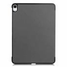 For iPad Air 13 2024 Custer Pure Color 3-Fold Holder Smart Leather Tablet Case(Grey) - 3