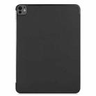 For iPad Pro 13 2024 Custer Pure Color 3-Fold Holder Smart Leather Tablet Case(Black) - 3