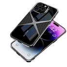 For iPhone 14 Pro Max GKK Leather Electroplating Supersonic Speed Shockproof Phone Case(Carbon Fibre) - 3