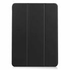 For iPad Air 11 2025 / 2024 Custer Pure Color 3-Fold Holder Smart Leather Tablet Case(Black) - 2