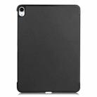 For iPad Air 11 2025 / 2024 Custer Pure Color 3-Fold Holder Smart Leather Tablet Case(Black) - 3