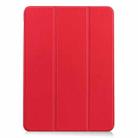 For iPad Air 11 2024 Custer Pure Color 3-Fold Holder Smart Leather Tablet Case(Red) - 2