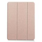 For iPad Air 11 2025 / 2024 Custer Pure Color 3-Fold Holder Smart Leather Tablet Case(Gold) - 2