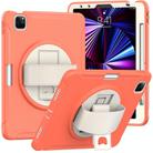 For iPad Pro 11 2024 Spider Wheel Silicone Hybrid PC Tablet Case(Coral Orange) - 1
