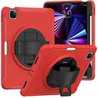 For iPad Air 11 2024 Spider Wheel Silicone Hybrid PC Tablet Case(Red) - 1