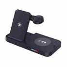 For Apple Series 3 in 1 15W Earphones/Phones/Watch Fold Wireless Charger Stand(Black) - 1