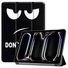 For iPad Pro 13 2024 Custer Painted 3-Fold Holder Smart Leather Tablet Case(Big Eyes ME) - 1