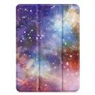 For iPad Pro 13 2024 Custer Painted 3-Fold Holder Smart Leather Tablet Case(Milky Way Nebula) - 2