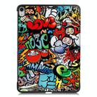 For iPad Air 13 2025 / 2024 Custer Painted 3-Fold Holder Smart Leather Tablet Case(Graffiti) - 3