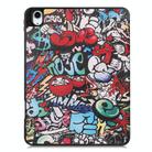 For iPad Air 11 2024 / 2025 Custer Painted 3-Fold Holder Smart Leather Tablet Case(Graffiti) - 3