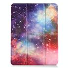 For iPad Air 11 2024 / 2025 Custer Painted 3-Fold Holder Smart Leather Tablet Case(Milky Way Nebula) - 2