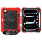 For iPad Pro 11 2024 Silicone Hybrid PC Tablet Protective Case(Red+Black) - 2
