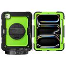 For iPad Pro 11 2024 Silicone + PC Tablet Protective Case(Yellow Green+Black) - 2