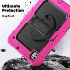 For iPad Pro 11 2024 Silicone + PC Tablet Protective Case(Black+Rose Red) - 3