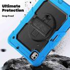 For iPad Pro 11 2024 Silicone Hybrid PC Tablet Protective Case(Black+Light Blue) - 3