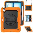 For iPad Air 11 2024 Silicone + PC Tablet Protective Case(Orange+Black) - 1