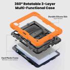 For iPad Air 11 2024 Silicone + PC Tablet Protective Case(Orange+Black) - 3