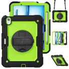 For iPad Air 11 2024 Silicone + PC Tablet Protective Case(Yellow Green+Black) - 1