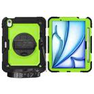 For iPad Air 11 2024 Silicone + PC Tablet Protective Case(Yellow Green+Black) - 2