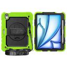 For iPad Air 11 2024 Silicone + PC Tablet Protective Case(Black+Yellow Green) - 2