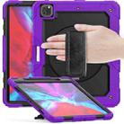 For iPad Pro 13 2024 Silicone + PC Tablet Protective Case(Purple+Black) - 1