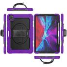 For iPad Pro 13 2024 Silicone + PC Tablet Protective Case(Purple+Black) - 2