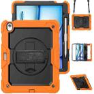 For iPad Air 13 2024 Silicone + PC Tablet Protective Case(Orange+Black) - 1