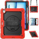 For iPad Air 13 2024 Silicone + PC Tablet Protective Case(Red+Black) - 1