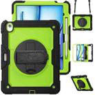 For iPad Air 13 2024 Silicone + PC Tablet Protective Case(Yellow Green+Black) - 1