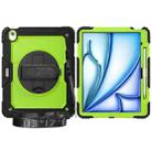 For iPad Air 13 2024 Silicone + PC Tablet Protective Case(Yellow Green+Black) - 2