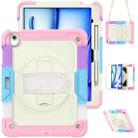 For iPad Air 13 2024 Silicone + PC Tablet Protective Case(Rainbow Pink) - 1