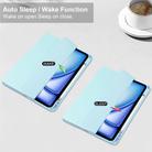 For iPad Air 13 2025 / 2024 Pure Color 3-fold Clear TPU Smart Leather Tablet Case(Sky Blue) - 2