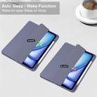 For iPad Air 13 2025 / 2024 Pure Color 3-fold Clear TPU Smart Leather Tablet Case(Lavender) - 2
