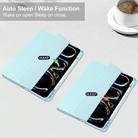 For iPad Pro 11 2024 Pure Color 3-fold Clear TPU Smart Leather Tablet Case(Sky Blue) - 2