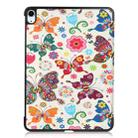 For iPad Air 11 2025 / 2024 Custer Painted 3-Fold Holder Smart Leather Tablet Case(Color Butterfly) - 3