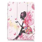 For iPad Air 11 2025 / 2024 Custer Painted 3-Fold Holder Smart Leather Tablet Case(Elf Girl) - 2