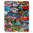 For iPad Air 13 2024 / 2025 Custer Painted 3-Fold Holder Smart Leather Tablet Case with Pen Tray(Graffiti) - 2