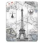 For iPad Pro 13 2024 Custer Painted 3-Fold Holder Smart Leather Tablet Case with Pen Tray(Eiffel Tower) - 2