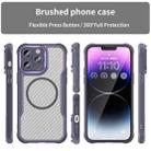 For iPhone 15 Pro Max Carbon Fiber Texture MagSafe Translucent Phone Case(Purple) - 2